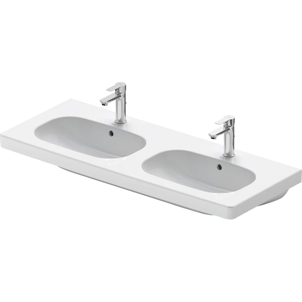 Furniture washbasin 120 cm D-Code white with OF TP 3 TH